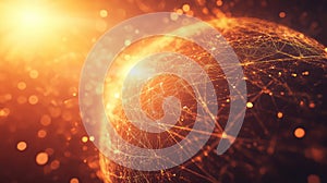 Global network connecting digital data across the planet