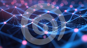 Global network connecting digital data nodes and lines