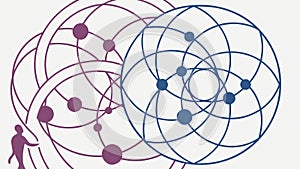 Global Network Connection, Abstract Interconnected Web, vector design Generative AI