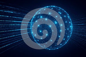 Global Network Connection with Binary Code Streams and Digital Sphere Keywords: global network, digital sphere, binary code, data