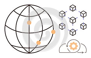 Global Network Connection with Blockchain and Cloud Technology Integration