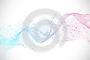 Global network connection concept. Big data visualization. Social network communication in the global computer networks. Internet