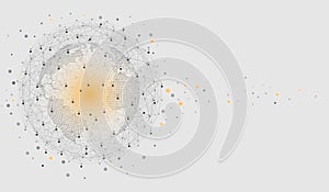 Global network connection and data connections concept