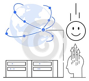 Global Network Connection and Data Exchange with Human Intelligence Elements