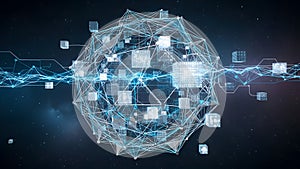 Global Network Connection Data Transfer