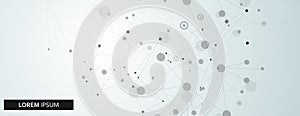 Global network connection. Digital communication. Vector design element. Abstract vector background. Vector lines