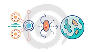 Global Network Connection Globe, vector design Generative AI