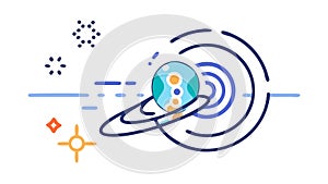 Global Network Connection Globe Vector, vector design Generative AI