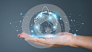 Global Network Connection in Hand