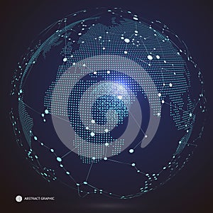 Global network connection,international meaning.World map poin,