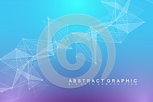 Global network connection. Network and big data visualization background. Futuristic global business. Vector