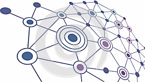 Global Network Connection Points Nodes Map Vector, vector design Generative AI