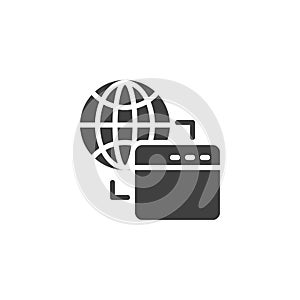 Global network connection vector icon