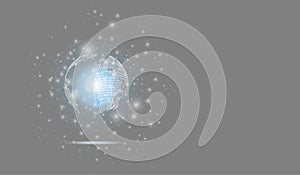 Global network connection and data connections concept