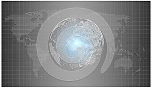 Global network connection and data connections concept
