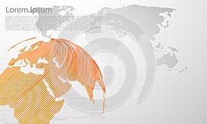 Global network connection. world map point Internet of Things, Computing Design technology Background