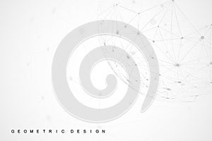 Global network connections with points and lines. Internet connection background. Abstract connection structure