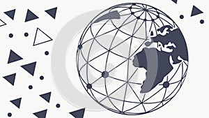 Global Network Connectivity with Abstract Elements Vector, vector design Generative AI