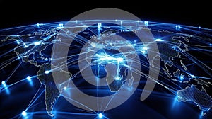 Global Network Connectivity Illustration