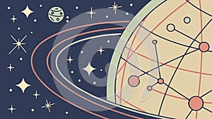 Global Network Connectivity Planet Earth Space Vector, vector design Generative AI