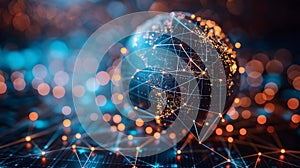 Global Network Connectivity: A Symbol of Digital Integration. Concept Digital Transformation, Tech