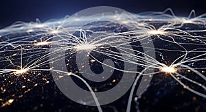 Global network connectivity visualized across the planet