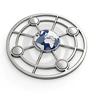 Global Network 3D Icon
