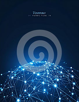 Global Network and Data Connections Sphere
