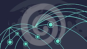 Global Network Data Grid Vector Abstract Background, vector design Generative AI