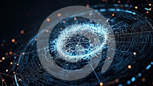 Global Network Data Sphere, Digital Tech Abstract