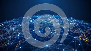 Global Network and Digital Connectivity Concept