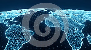 Global Network: Digital World Map
