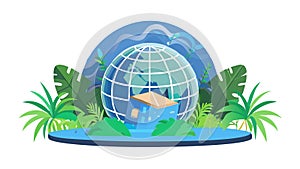 Global Network Dot Icon, Connected World, Digital Connectivity, Communication, vector design Generative AI