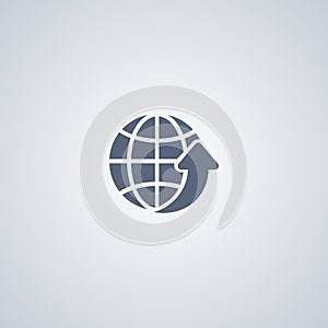 Global network, global download, vector best flat icon