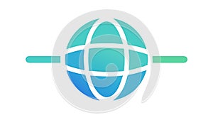 Global Network Globe with Single Connectivity Line, vector design Generative AI