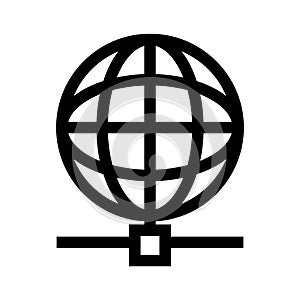 Global network icon or logo isolated sign symbol vector illustration