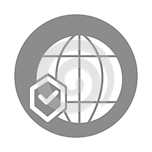 Global network icon which can easily modify or edit
