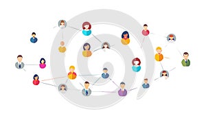 Global network of interconnected people, symbolizing community, vector design Generative AI