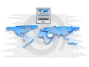 Global network - internet symbols
