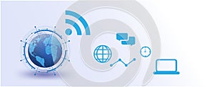 Global network,Internet of Things Vector futuristic,system,connections,networking futuristic social media. communication data