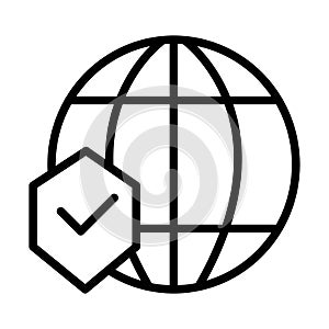 Global network Isolated Vector icon which can easily modify or edit