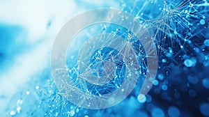 Global network lines connecting data points creating digital structure