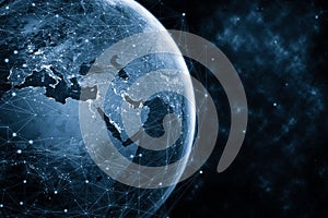 Global network modern creative telecommunication and internet connection