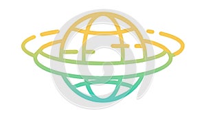 Global Network Planet Connectivity Technology, vector design Generative AI