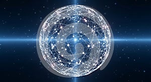 Global Network Sphere: Digital Connectivity Concept