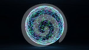 Global Network Sphere Digital Data Connection Technology Abstract Background