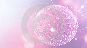 Global network sphere forming interconnected abstract technology