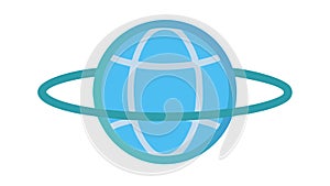 Global Network Sphere Icon, Worldwide Connectivity, Digital Earth, Internet Sphere, vector design Generative AI