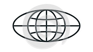 Global Network Sphere, Internet Connectivity Vector. vector design Generative AI