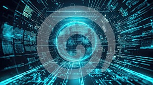 Global network sphere processing digital data stream